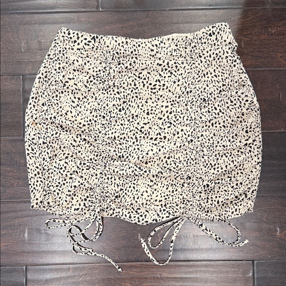 La Hearts Animal Print Mini Skirt